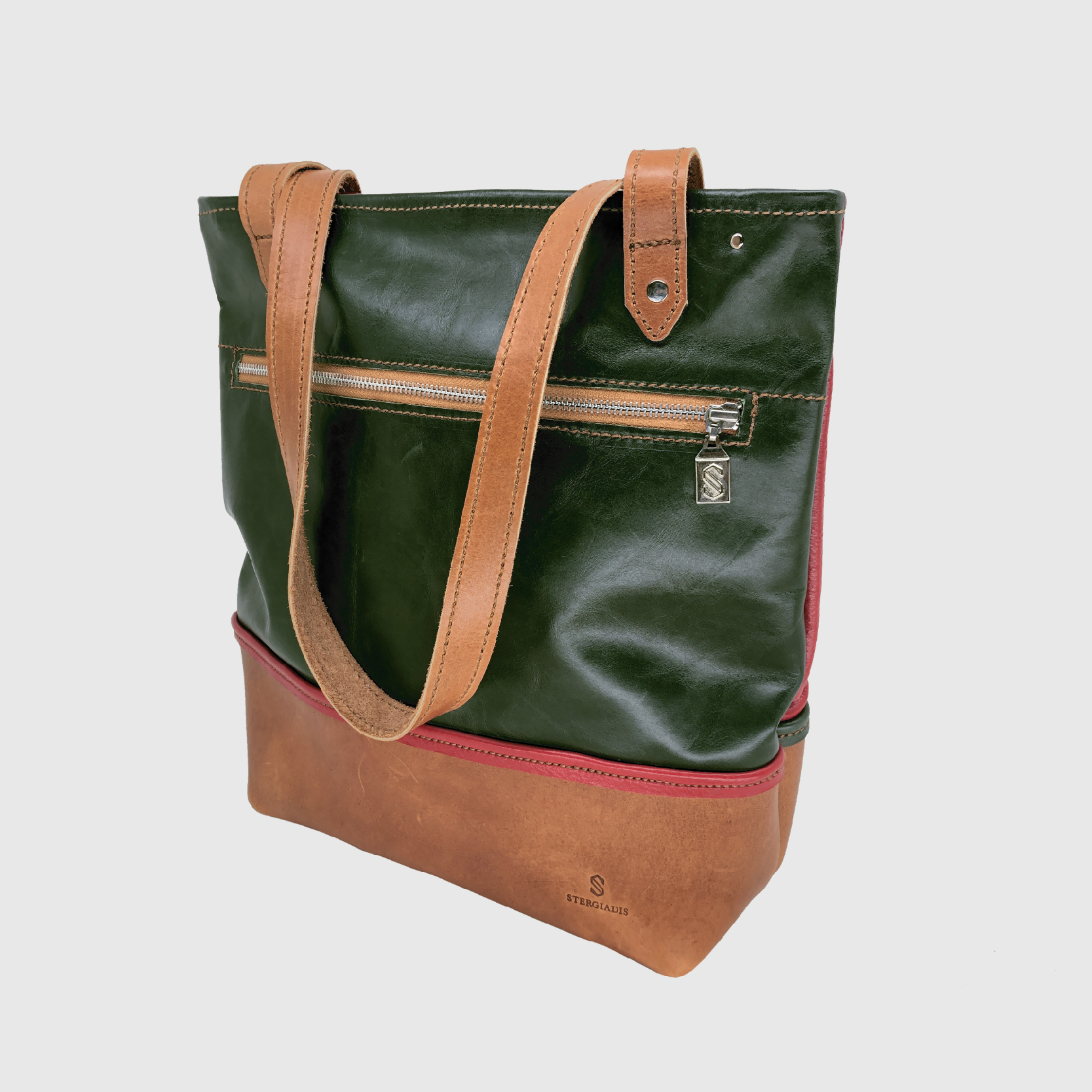 Afrodite - Royal Green/Tan/Red