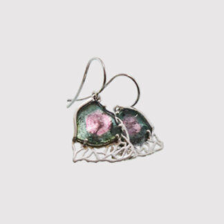 Watermelon Tourmaline Earrings