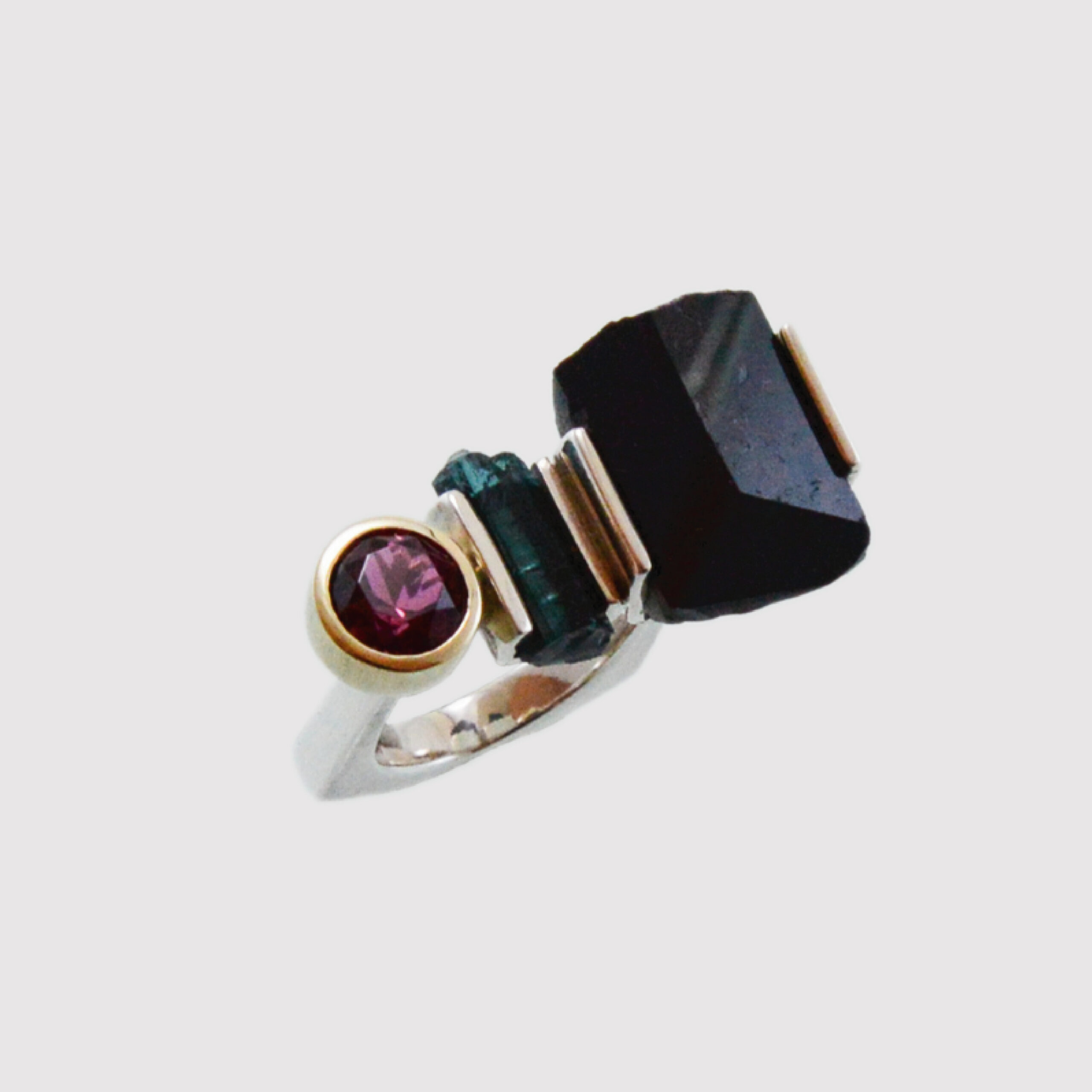 3 Piece Tourmaline Combo Ring