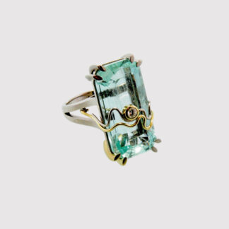 Sea Green Aquamarine Ring