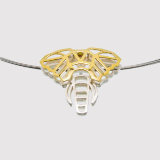 Elephant Geometric Pendant