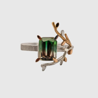 Bio Colour Tourmaline Tree Motif Ring
